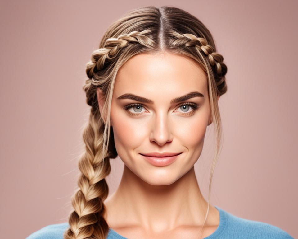 simple hair braids with attachment