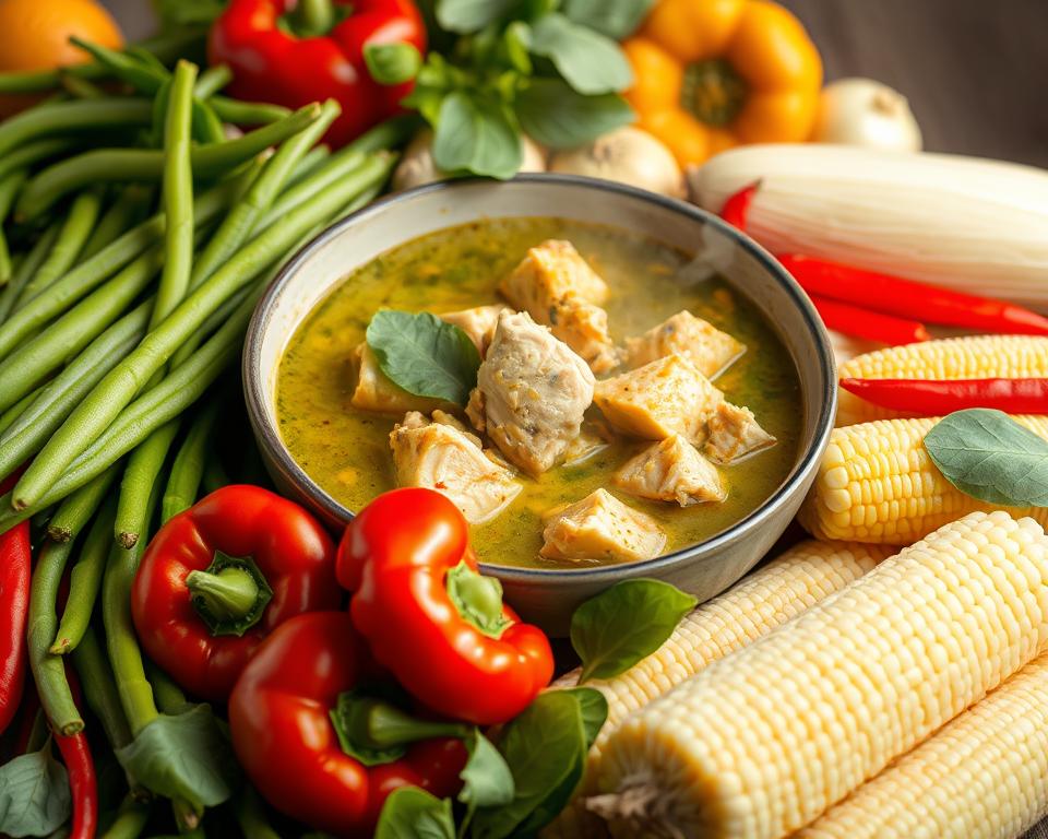 vegetables for thai green curry