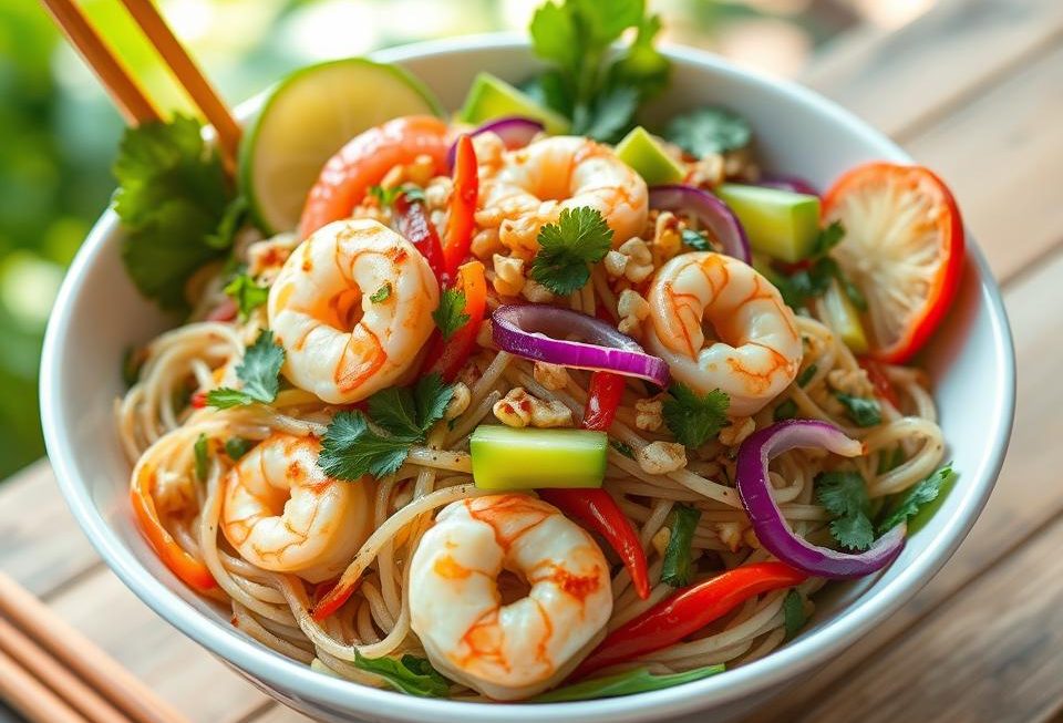 thai seafood noodle salad